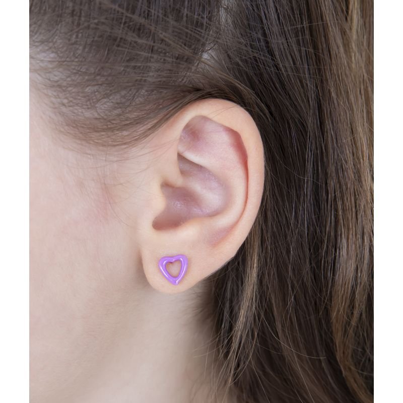 BRINCO INFANTIL CORAÇÃO RESINADO BANHADO EM OURO