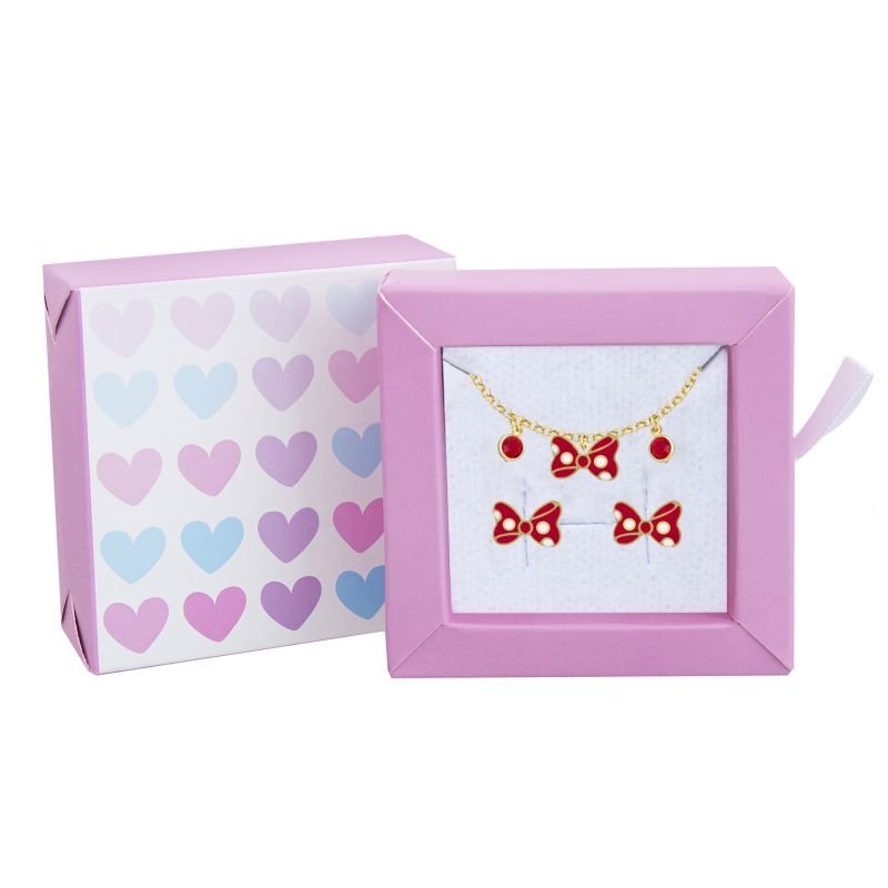 CONJUNTO INFANTIL BRINCO E PULSEIRA LAÇO BANHADO EM OURO