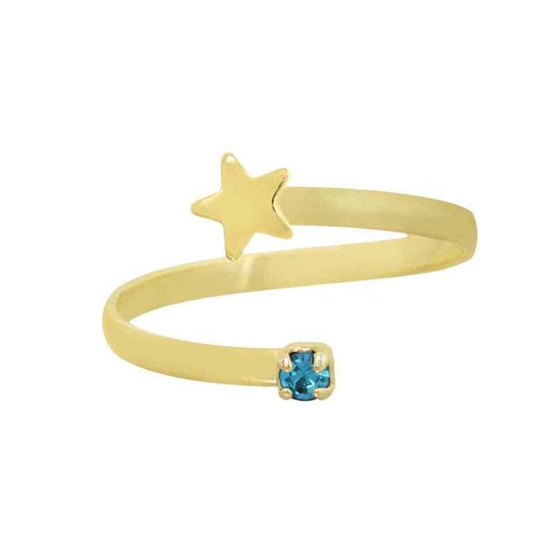 ANEL REGULÁVEL ESTRELINHA BANHADO EM OURO