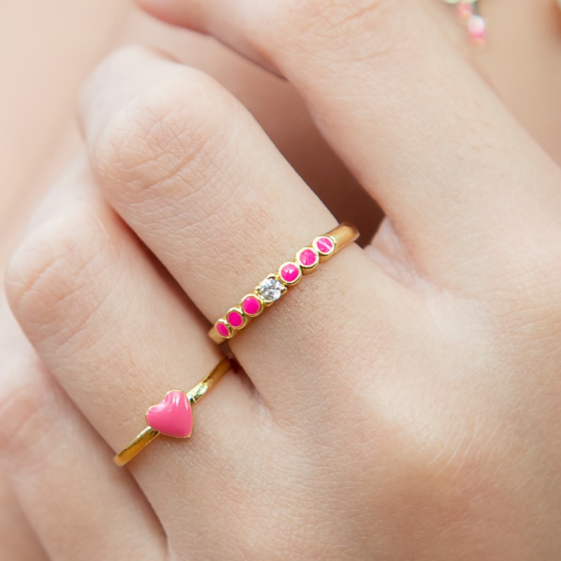 ANEL BOLINHAS RESINADAS COM ZIRCONIA - BANHADO EM OURO