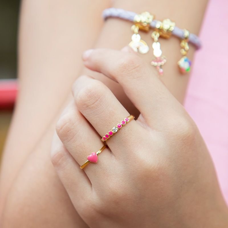 ANEL BOLINHAS RESINADAS COM ZIRCONIA - BANHADO EM OURO