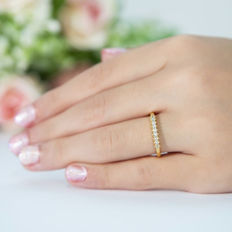 ANEL INFANTIL MINI APARADOR CRAVEJADO BANHADO EM OURO