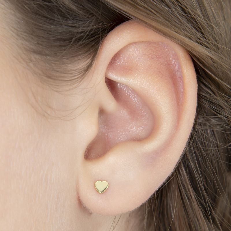 BRINCO INFANTIL CORAÇÃOZINHO BANHADO A OURO