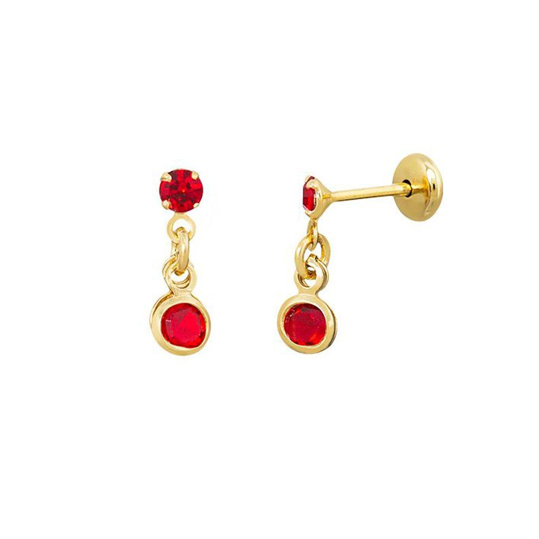 BRINCO INFANTIL PEDRINHA DUPLA - BANHADO À OURO