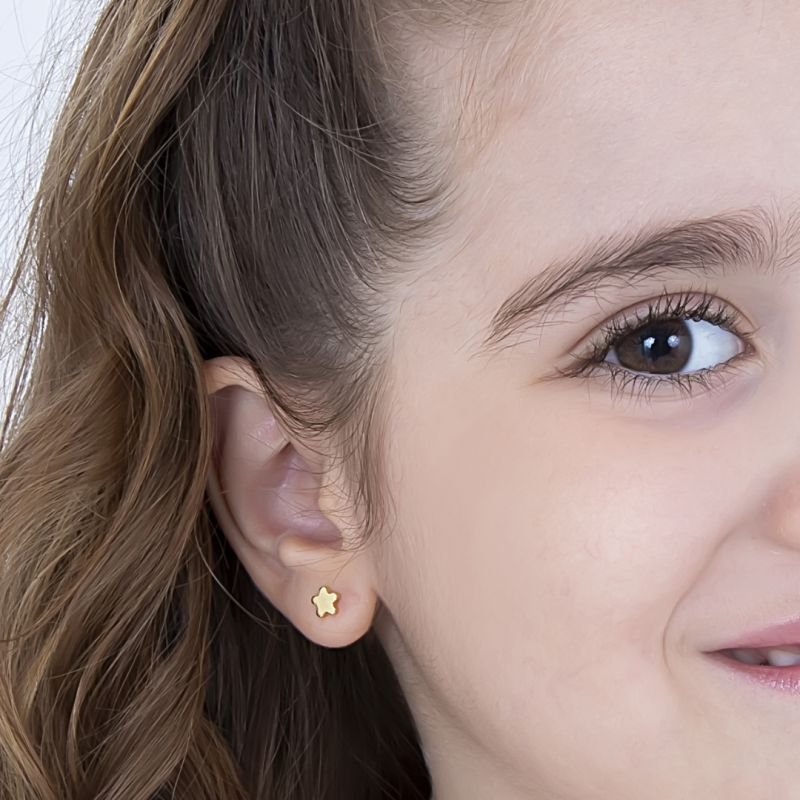 BRINCO INFANTIL FLOR LISA BANHADO EM OURO