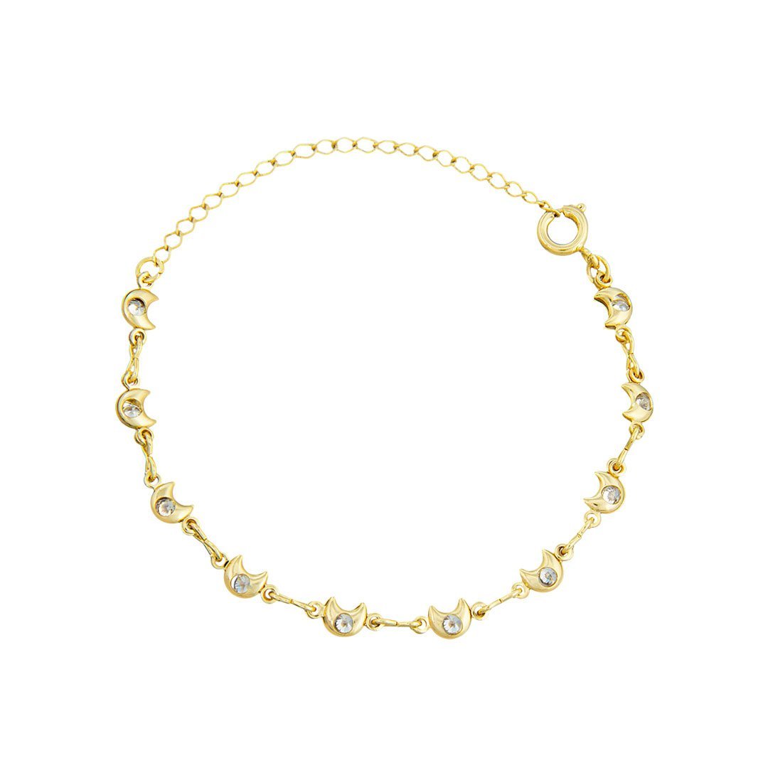PULSEIRA INFANTIL DE LUA BANHADO Á OURO