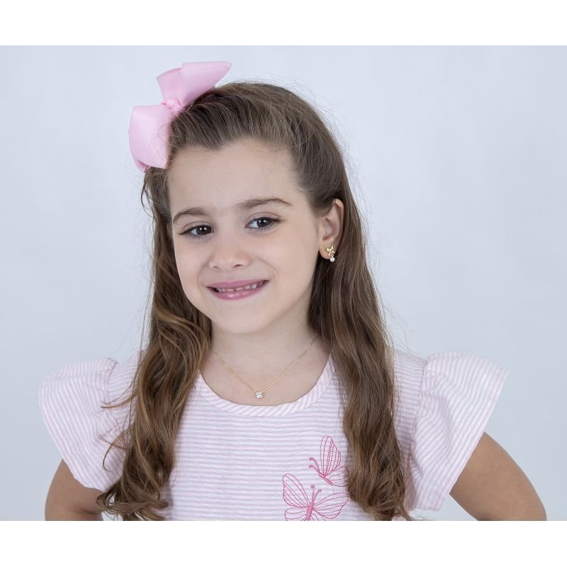 COLAR INFANTIL PONTO DE LUZ BANHADO EM OURO