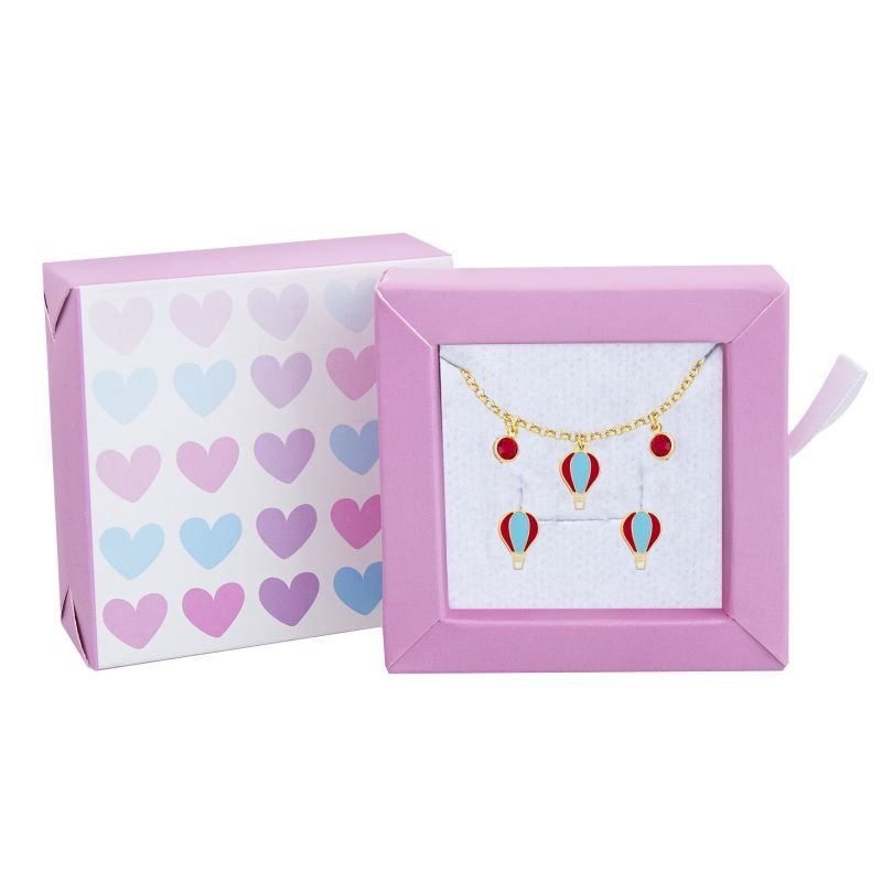CONJUNTO INFANTIL BRINCO E PULSEIRA BALÃOZINHO BANHADO EM OURO