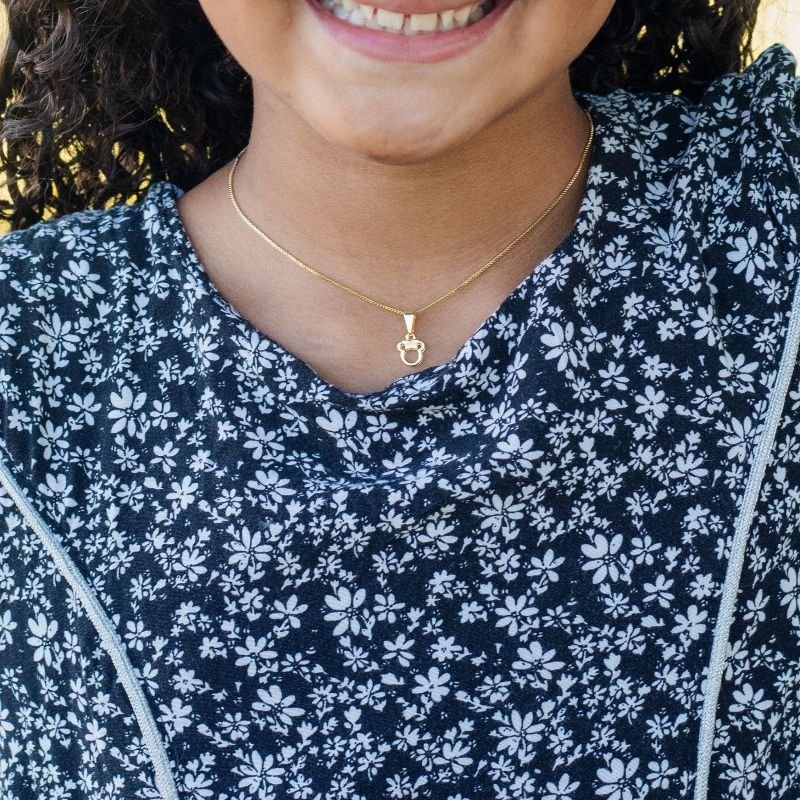 CONJUNTO INFANTIL RATINHA BANHADO EM OURO