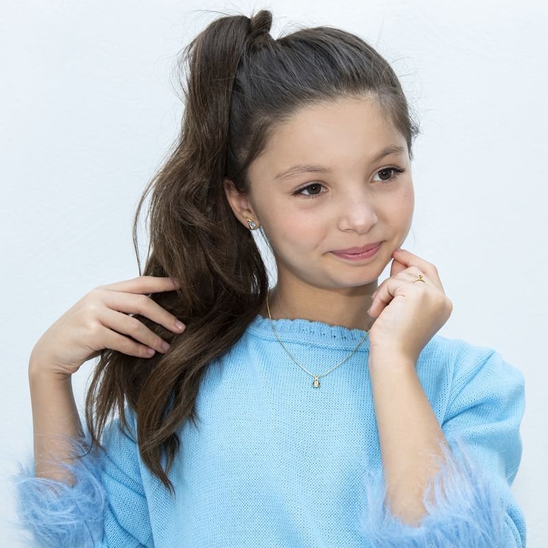 BRINCO E COLAR NOSSA SENHORA APARECIDA BANHADOS EM OURO