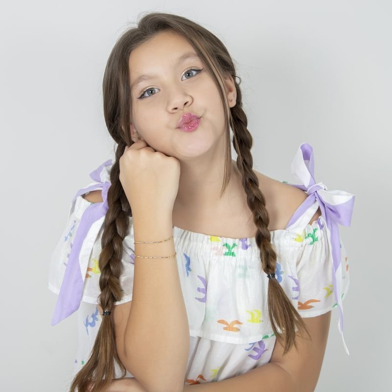 PULSEIRA INFANTIL RIVIERA COM PEDRINHAS DE ZIRCONIAS COLORIDAS