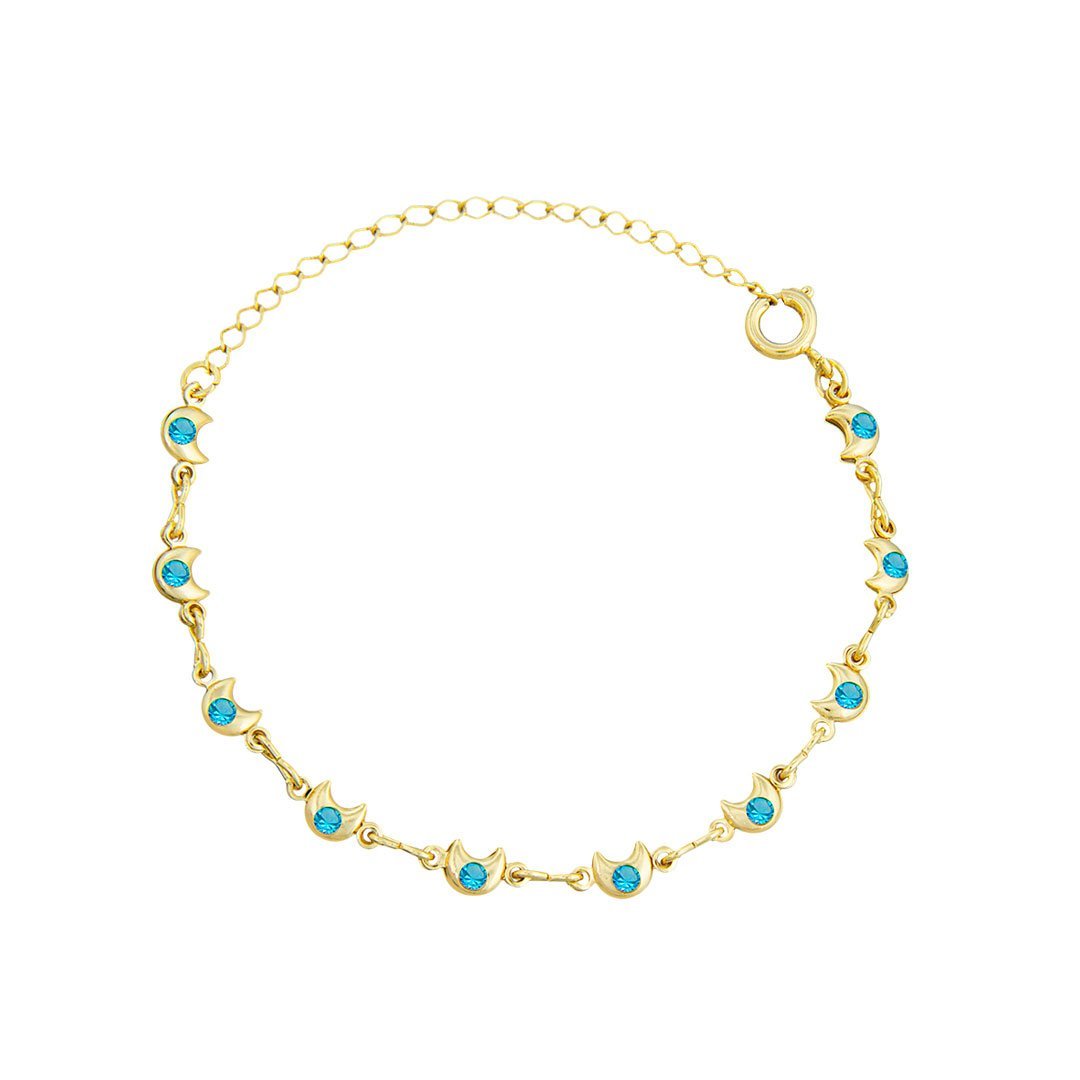 PULSEIRA INFANTIL DE LUA BANHADO Á OURO