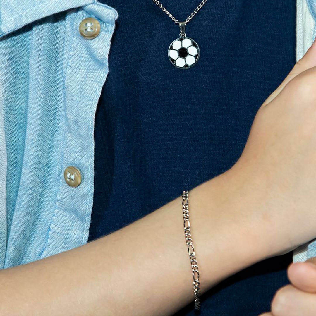 PULSEIRA INFANTIL MASCULINA ELOS - AÇO INOX