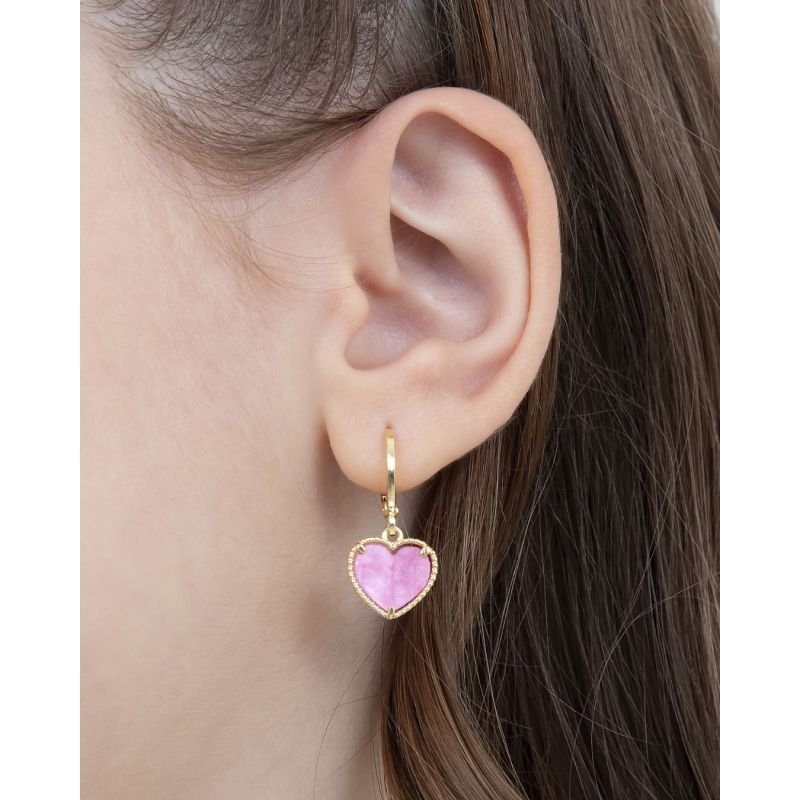 BRINCO INFANTIL ARGOLINHA COM CORAÇÃO BANHADO EM OURO