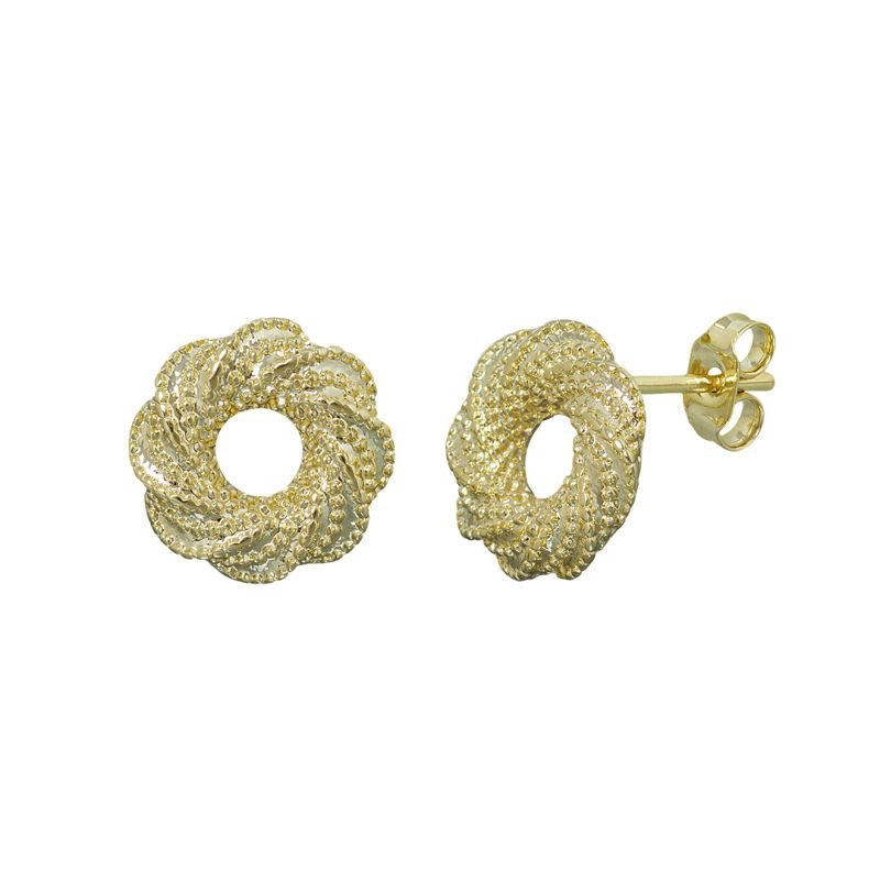BRINCO REDONDO TRABALHADO BANHADO EM OURO