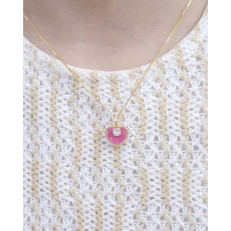 COLAR INFANTIL CORAÇÃO BANHADO EM OURO