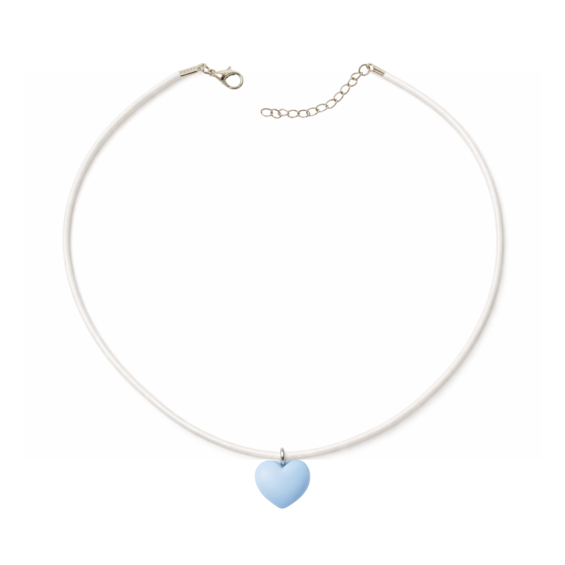 COLAR INFANTIL CORAÇÃO EM CORES – CORDÃO BRANCO