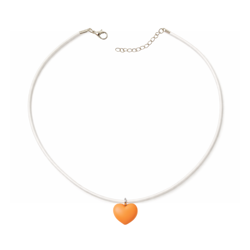 COLAR INFANTIL CORAÇÃO EM CORES – CORDÃO BRANCO