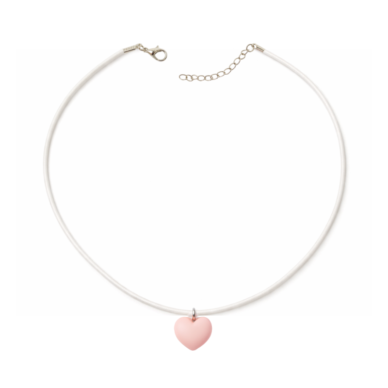 COLAR INFANTIL CORAÇÃO EM CORES – CORDÃO BRANCO