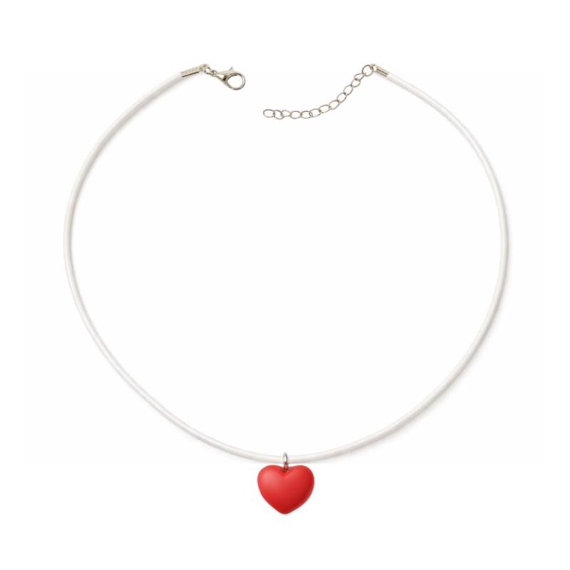 COLAR INFANTIL CORAÇÃO EM CORES – CORDÃO BRANCO