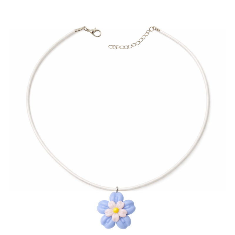 COLAR INFANTIL FLOR EM CORES – CORDÃO BRANCO