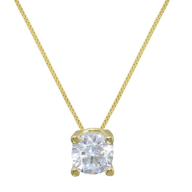 COLAR PONTO DE LUZ 5MM CRAVEJADO BANHADO EM OURO