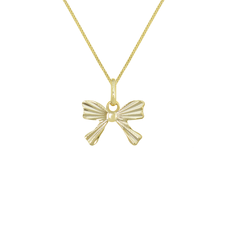 CONJUNTO INFANTIL BRINCO COM PEDRA E COLAR LAÇO DIAMANTADO BANHADO A OURO