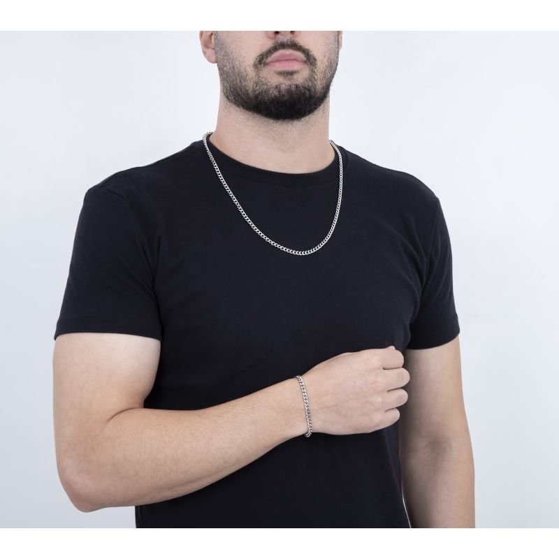 CORRENTE MASCULINA PARA OS PAPAIS EM AÇO INOX