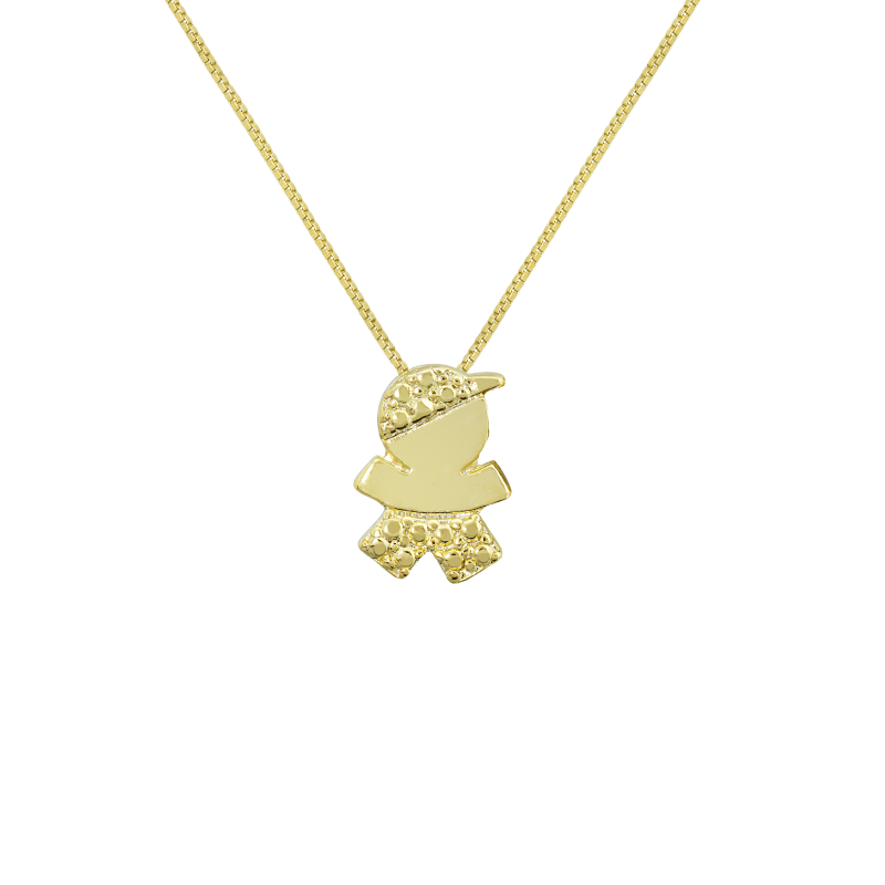 PINGENTE PASSANTE MENINO BANHADO EM OURO