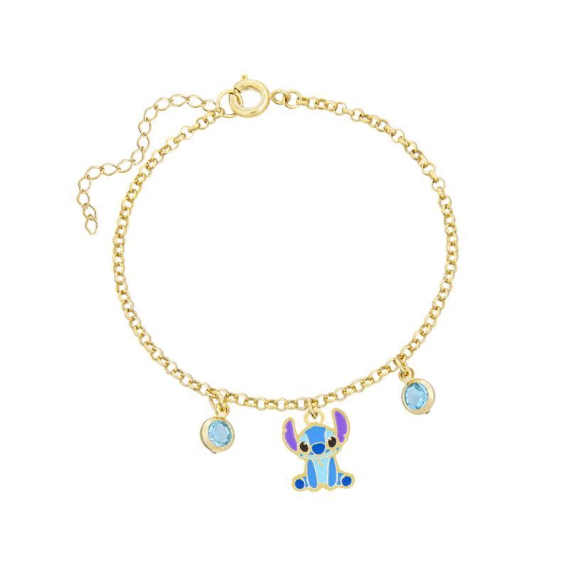 PULSEIRA INFANTIL URSINHO RESINADO BANHADO A OURO